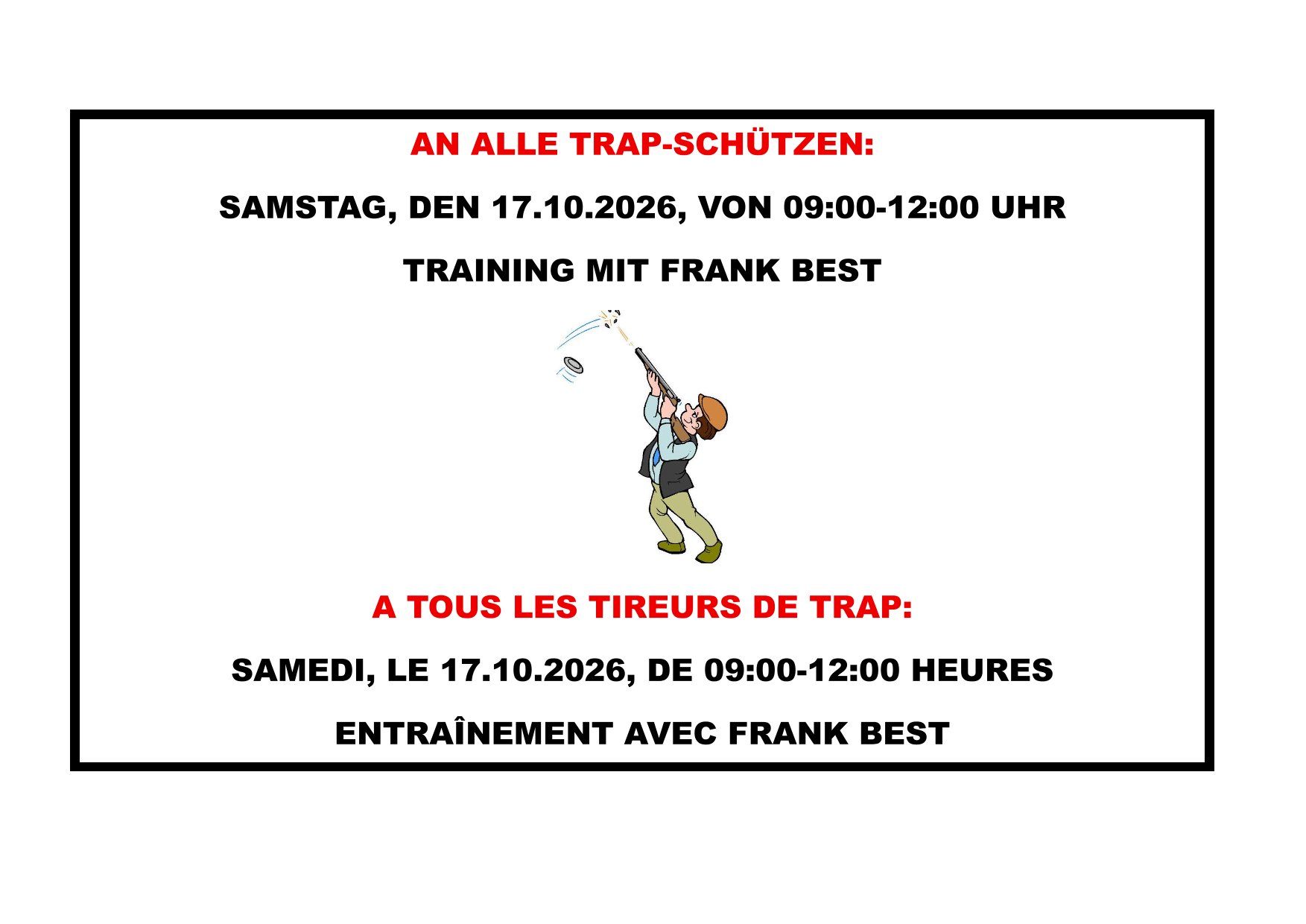 TRAP TRAINING FRANK BEST OKT